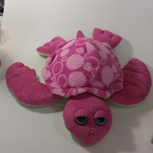 14" Turtle Wild Republic Plush Pink Green Tortoise